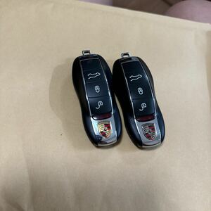 美品他☆送料無料☆ポルシェ PORSCHE マカン　カイエン　　パナメーラ　スマートキー リモコンキー　スペアーキー　2個セット　75