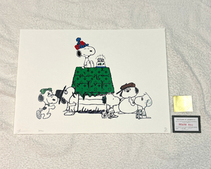 世界限定100枚 DEATH NYC スヌーピー SNOOPY ルイヴィトン LOUISVUITTON ポップアート PEANUTS アートポスター 現代アート KAWS Banksy