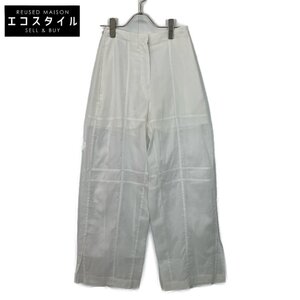 JIL SANDER ジルサンダー 24AW J03KA0137 ホワイト シアー パンツ ホワイト 32 ボトムス コットン レディース 中古