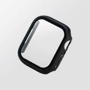 Apple Watch 8/7 41mm用フルカバーケース プレミアムガラス/高透明タイプ 液晶部及び側面部を保護し傷や汚れから守る: AW-21BFCGBK