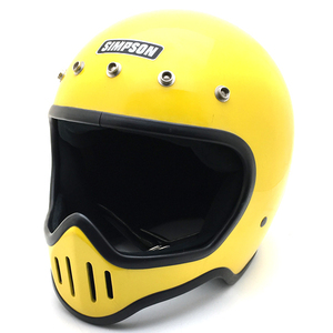 送料無料 SIMPSON M50 YELLOW 57cm/シンプソン黄色イエロービンテージヘルメットオフロードフルフェイスモトクロストラッカーvmxmadmaxm50