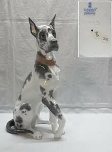 【絶版】リヤドロ LLADRO☆Gran Danes 6558 グレートデン☆高さ約47.5cm 置物 フィギュリン 陶器 犬 イヌ グレート デン スペイン 希少 120