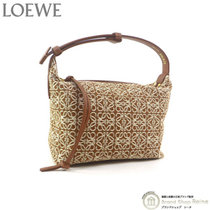 ロエベ （LOEWE） キュービィバッグ スモール アナグラム ジャガード ハンド ショルダー バッグ A906K75X06 タン/ピーカン（新品）