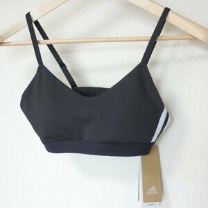 新品未使用M★アディダスオール ミー 3ストライプ ブラ / All Me 3-Stripes Bra/スポーツブラ/スポブ黒