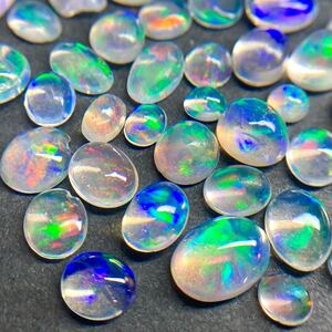 1円〜!!遊色効果!!☆天然ウォーターオパールおまとめ28.5ct☆f 約5.7g ルース 裸石 宝石 ジュエリー jewelry water opal w5マ30