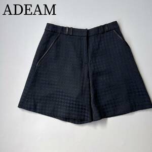 ADEAM アディアム FOXEY フォクシー ショートパンツ ハーフパンツ　千鳥格子柄 総柄　レディース