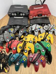 【ＮＩＮ26.0908Ｆ】ジャンク☆1円スタート　Nintendo 64　任天堂　本体×4　コントローラー×12　おまとめ　ニンテンドー　ゲーム　