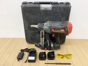 ★中古★MAX マックス ガスネイラ GS-725C 本体/充電器/バッテリー2個/ケース ピン打機 鋲打ち 電動工具 大工道具)倉b