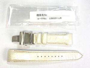 L09G011J9 SEIKO ブライツ 21mm 純正革ベルト クロコダイル ホワイト SAGA142/8B54-0AY0用 送料無料