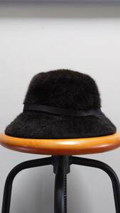 Vintage KANGOL イングランド製 ファーゴラ ボーラー ハット ブラック ファーハット 帽子 英国製
