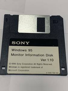 15【SONY】Windows95　Monitor Information Disk Ver.1.10 フロッピーディスク　モニターインフォメーションディスク