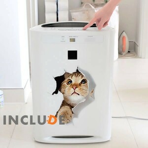 送料無料 送料込 クリックポスト発送 ウォールステッカー 猫 ねこ neko CAT キャット 壁を壊す 可愛い猫 愛らしい 小