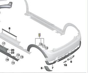 BMW　MINIRオーバーフェンダーRH （純正品・新品）F56 F57純正番号：51777376878