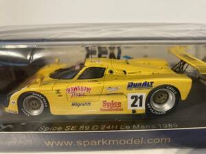 スパーク spark 1/43 スパイス SE89C 1989 ルマン24H #21 S96805　新品　未開封