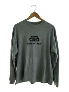 BALENCIAGA◆長袖Tシャツ/S/コットン/GRY/無地/541854/20SS BB LONG SLEEVE TEE