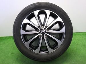 ★デュアリス アーバンブラックレザー2 KNJ10★1本 215/55R18 日産 純正 アルミ 114.3 5H 18インチ 6.5J +40 中古 タイヤ ホイール