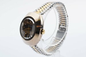 稼働品 ラドー ブローバ 894418A デイト ラウンド コンビ 自動巻き レディース 腕時計 RADO