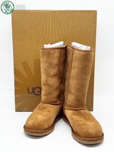 BA0600162　◎ 1円 ～ UGG アグ ブーツ W CLASSIC TALL ANIMAL 1006221-CHE-06 23cm相当 ブラウン系 レディースシューズ 中古 used品