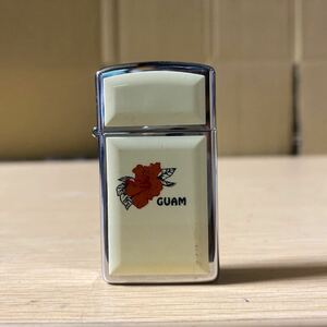 ZIPPO Zippo ジッポー GUAM グアム 白 ホワイト オイル ライター 喫煙具 ジャンク 中古品