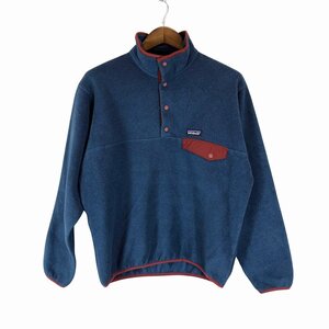 patagonia パタゴニア スナップＴ SYNCHILLA シンチラ プルオーバー フリースジャケット アウトドア ブルー (メンズ M) O9714 中古 古着