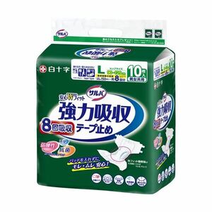 【新品】白十字 サルバ 安心Wフィット 強力吸収 テープ止め L 1セット(40枚：10枚×4パック)