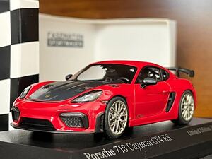 1/43 海外限定 ミニチャンプス ポルシェ 718 ケイマン GT4RS レッド 1:43 Minichamps Porsche 718 Cayman GT4 RS 2022 indian red