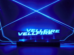 光るエンブレム AピラーLED　ベルファイアー　VELLFIRE　20/25系　ブルー