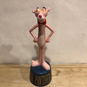 【大型・高さ約２６ｃｍ】 （青） ピンクパンサー　The Pink Panther　貯金箱　陶器 雑貨 置物 ビンテージ レトロ 管理001・7