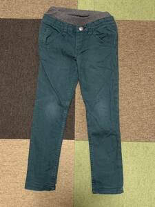 古着 西松屋 ストレッチパンツ グリーン 緑 130cm TORA KIDS キッズ 子供 男の子 ボーイズ　女の子　ガールズ ズボン パンツ