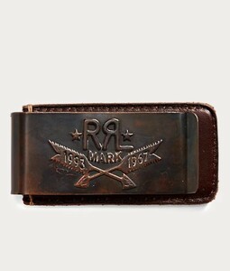 2024最新【US限定】日本未発売！RRL ダブルアールエル　Ralph Lauren Tooled-Leather Money Clip　本物をお届けします！