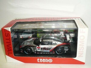 ☆1/43 EBBRO NISMO FESTIVAL 2011 SUPER GT500 S ROAD MOLA GT-R Rd.4 Sugo Winner No.46 銀/黒