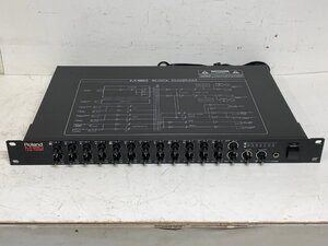 【ジャンク】Roland M-120 ローランド 12chラインミキサー 1Uラックマウント MADE IN JAPAN ※引取り可 □