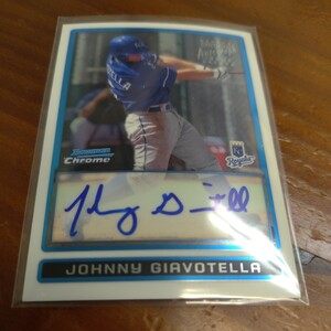 2009 bowmanchrome johnny giavotella autograph