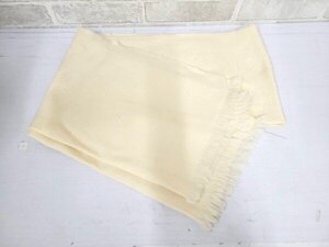 GIANNI VERSACE ジャンニヴェルサーチ●ストール ジャガード マフラー 柄入り 薄手/42×150cm/ベージュ系/訳有/1円スタート/AY