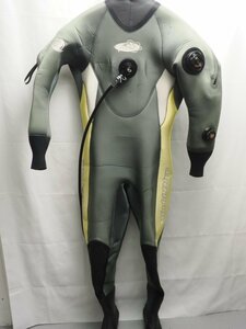 WoldDive ワールドダイブ ドライスーツ レディース 169cm/65kg/ブーツ25cm 平置き:胸囲48cm腹囲39cm尻囲50cm [3F-62001]