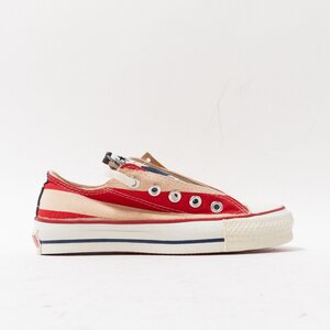 【1円スタート】CONVERSE コンバース ALL STAR オールスター 90s USA製 デッドストック 未使用 星条旗 ネイビー レッド US3 22cm相当