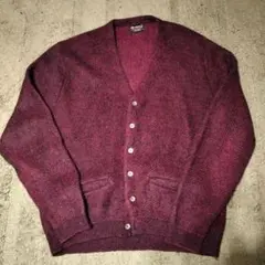 Dead stock! 60s jockey モヘアカーディガン ワインレッド