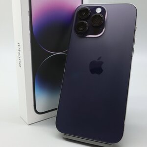 Apple iPhone14 Pro Max 128GB Deep Purple A2893 3L314J/A バッテリ100% ■SIMフリー★Joshin8542【1円開始・送料無料】