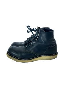 RED WING◆PLAIN TOE/プレイントウ/US7.5/BLK/レザー