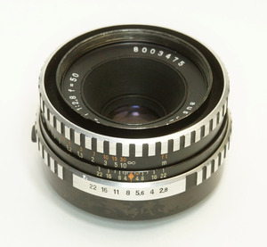 ドイツ製 Carl Zeiss Jena Tessar T 1:2.8 f=50 ゼブラ M42 845N-475 Q1 輸出仕様 aus JENA 2.8/50 絞込レバー 白文字