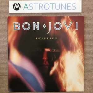 美盤 ボン・ジョヴィ Bon Jovi 1985年 LPレコード 7800° Fahrenheit 国内盤 ポスター、すごろく、ステッカー付
