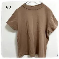 GU クルーネックTシャツ　半袖　レディース　橙色　綿100%