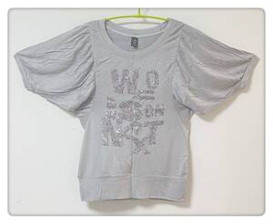 ★★SALE新品★★レデイースフリル半袖Tシャツ　グレー　#906