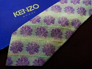 ♪5831D♪状態並品【花 植物 柄】ケンゾー【KENZO】ネクタイ