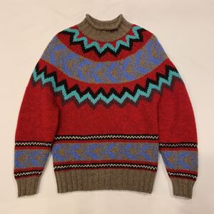 ~90s BANANA REPUBLIC WOOL SWEATER KNIT バナナリパブリック ウールセーター ニット SAFARI & TRAVEL ネイティブ 80s アメトラ 送料無料