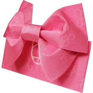 日本製 ジュニアサイズ 浴衣 浴衣帯 作り帯 ゆかた帯 結び帯 蝶蝶 ピンク