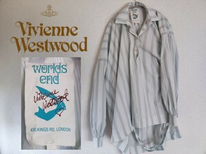 WORLDS END×Vivienne Westwood パイレーツシャツ ロングシャツ 変形 ヴィヴィアンウエストウッド ワールズエンド ストライプ