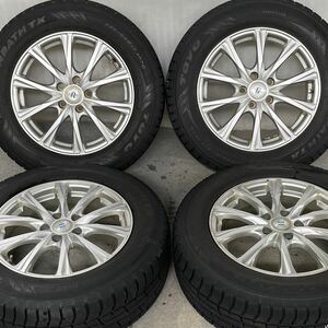 バリ溝。WEDSウェッズNEXTAネクスタ17インチ×7J＋40 114.3/5穴社外ホイールTOYO 225/65R17スタッドレスタイヤ付き4本セット。17年式。