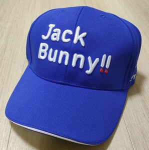 【新品】ジャックバニー　Jack Bunny!!　ゴルフ　キャップ　メンズ　ブルー　