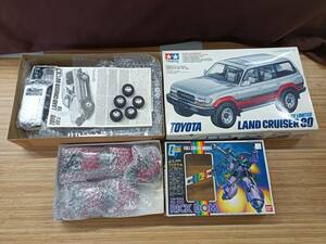 QAZ13651★TAMIYA　タミヤ　プラモデル　2箱3点セット　1/24　TOYOTA　ランドクルーザー　80VX　他メーカー不明　一部組立　塗装有